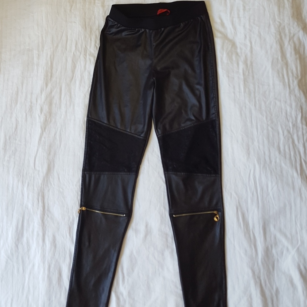 HOT KISS FAUX "VEGAN" LEATHER SPANDEX PANTS